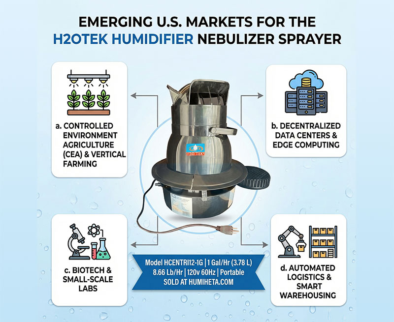 Emerging markets in the USA in 2026 for the HCENTRI12-1G Nebulizer H2OTek