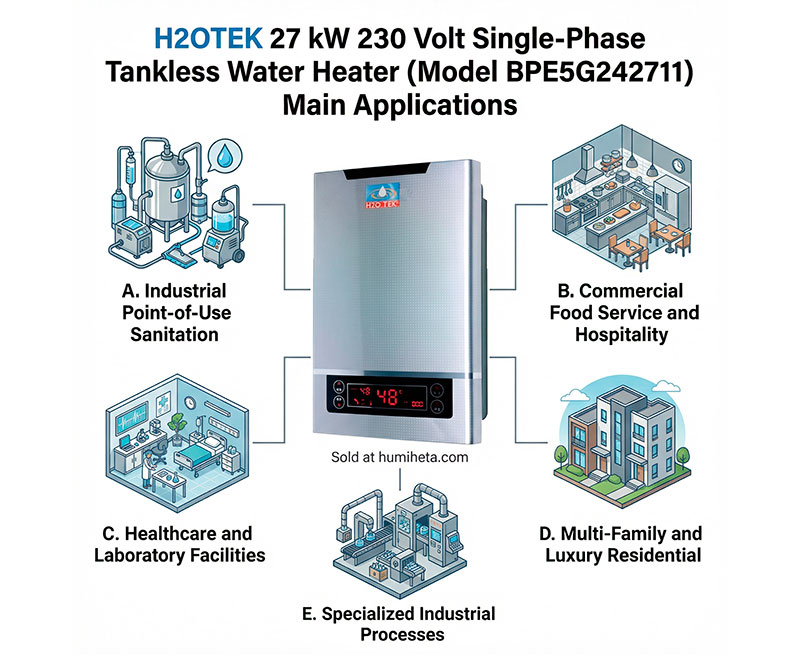 Key Applications for the H2OTEK Model BPE5G242711