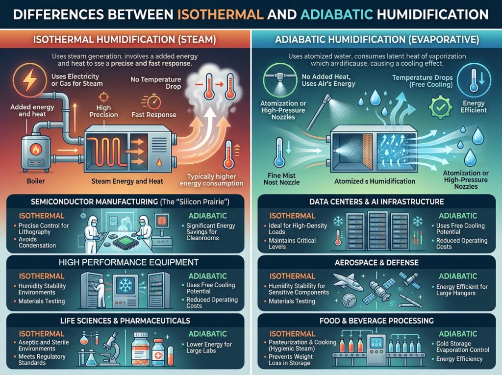 Choosing between isothermal and adiabatic humidification is more than a technical preference