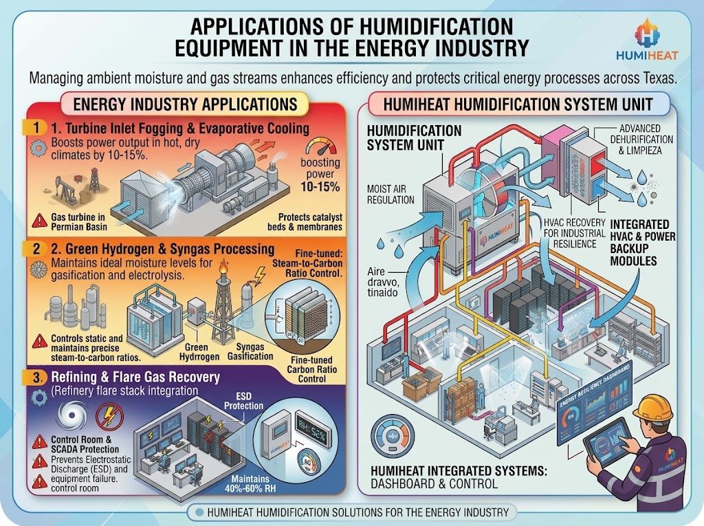 Applications of humidification equipment in the energy industry