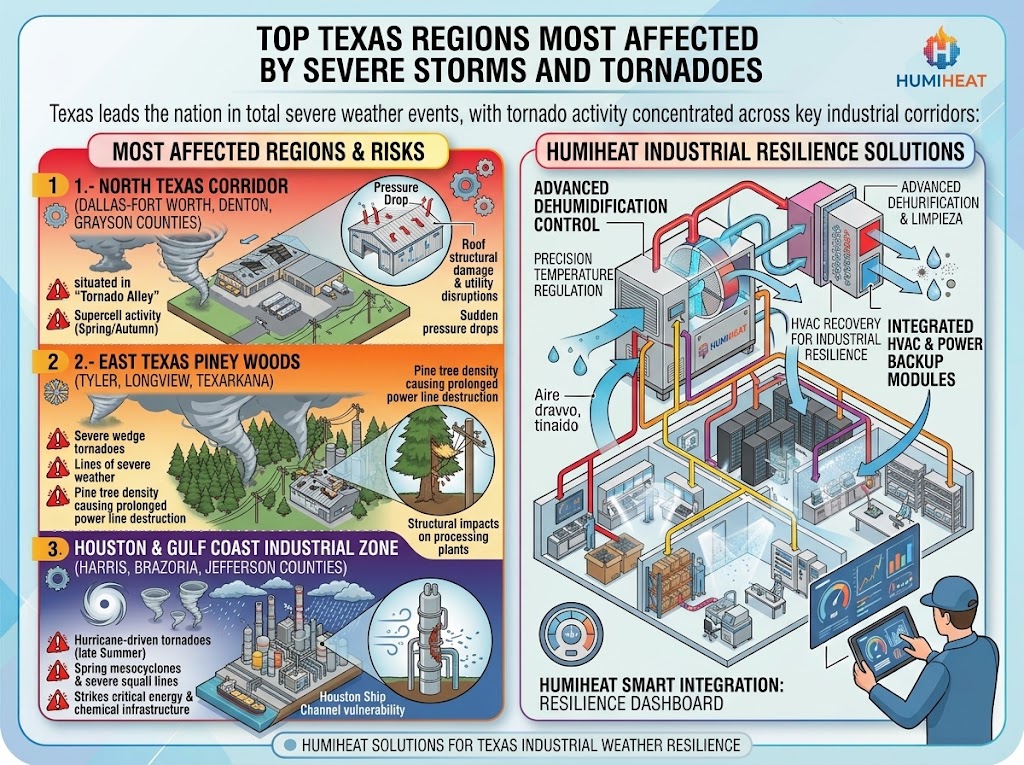 Industrial manufacturing plants in TX affected by humidity season